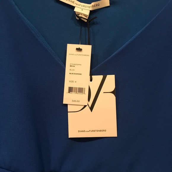Diane von Furstenberg Blue Diamond Cocktail Dress - Picture 4 of 4